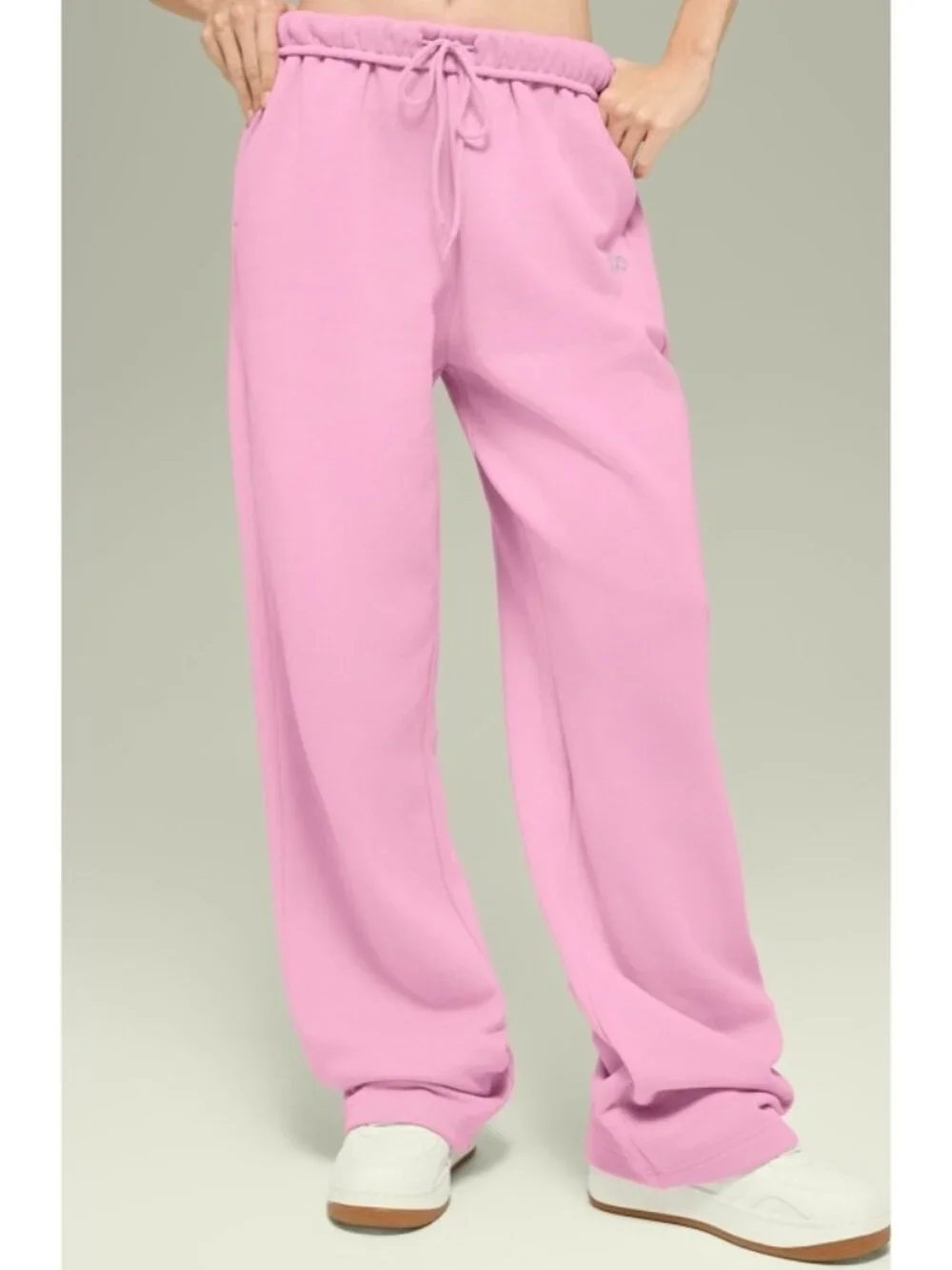 Alo Accolade Straight Leg Sweatpants Candy Heart Pink High-Rise Waist Joggers S